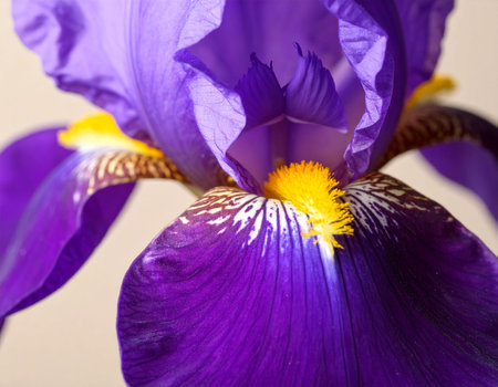 Purple iris flower close-up. Macro. Shallow DOF.の素材