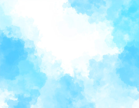 Abstract blue watercolor background. Watercolor texture. Vector illustration.の素材