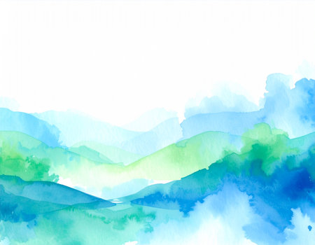 Abstract watercolor background. Digital art painting. Vector Illustration.の素材