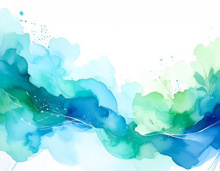 Abstract watercolor background. Hand-drawn illustration for your design.の素材
