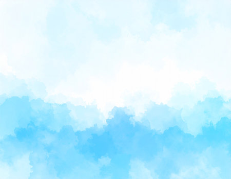 Abstract blue watercolor background. Digital art painting. Vector illustration.の素材