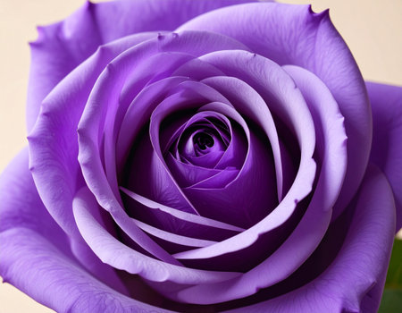 close up of violet rose petals on beige background studio shotの素材