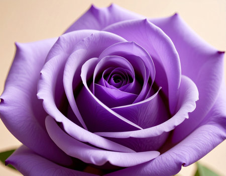 Purple rose close-up. Purple rose on a light background.の素材