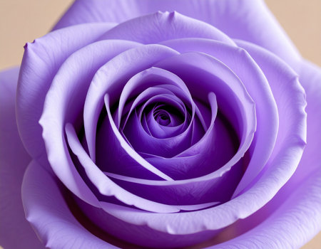 close up of violet rose petal on beige background with copy spaceの素材