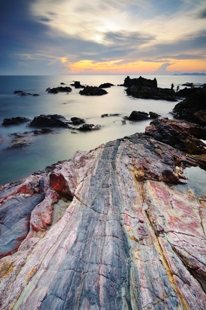 road on rockの写真素材