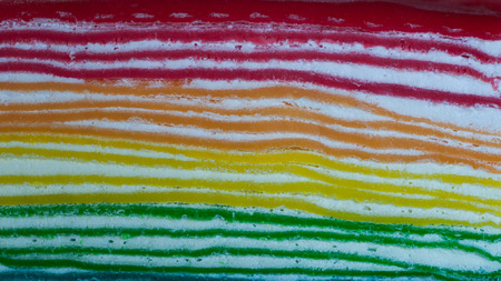 ainbow crepe cakeの写真素材