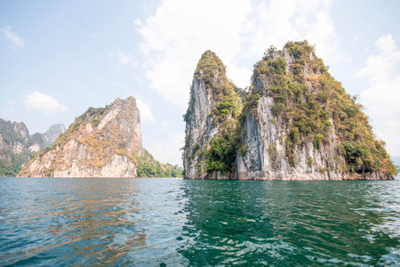 Khao Sok National Park, Mountain and Lake in Southern Thailandの写真素材