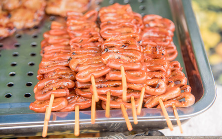 Grilled Chicken intestineの写真素材