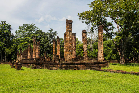 Srisatchanalai historical park in Sukhothai province, Thailandの写真素材
