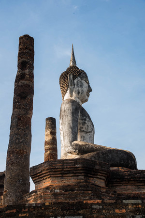 Sukhothai historical park,the old town in Sukhothai province,Thailandの写真素材