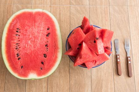 Sliced watermelonの写真素材