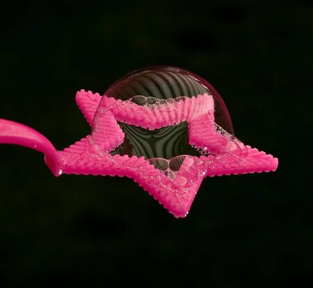 Pink Star Bubbleの写真素材