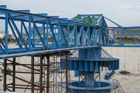 construction site of water treatment plantの写真素材