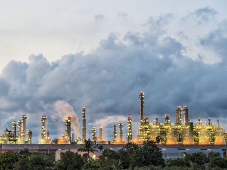 steam power plant in oil refinery factory