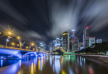 Singapore at a twilight timeの写真素材