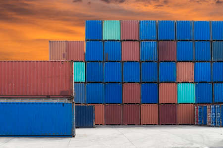 Containers box in port