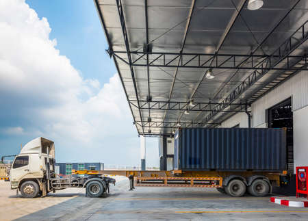 Truck Docking in warehouse at port
