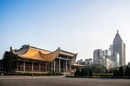 Taiwan, 1 March 2016, Sunrise in the morning at Sun Yat-sen Memorial Hall, Taipei, Taiwanのeditorial素材
