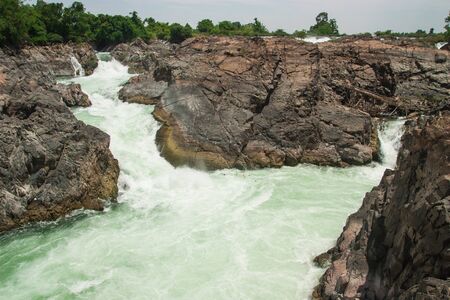 Khone Phapheng Waterfall, Southern Laos の写真素材