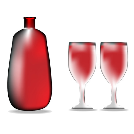 Drinking ice water redのイラスト素材