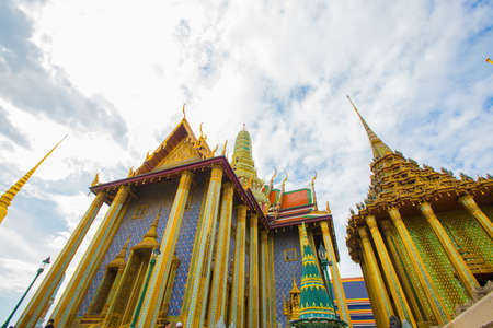 Wat Phra Kaew, Temple of the Emerald Buddha, beautiful architecture landmark Bangkok, Asia Thailand.のeditorial素材