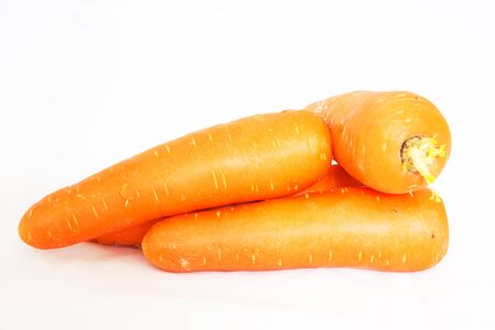 Carrot vegetable  isolated on white backgroundの写真素材