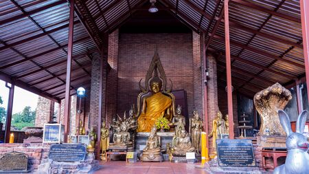 Wat Yai Chaimongkol temple is regarded as the most important historical sites and temples.The most popular temple in Ayutthaya province.のeditorial素材