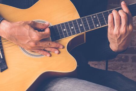 guitarist plays a beautiful finger