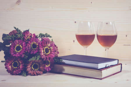 Celebrate the success by drinking wine.の写真素材