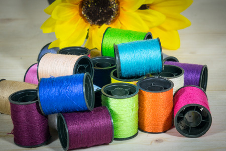 Colorful thread for various fabrics Damaged cloth