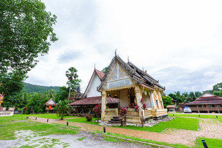 Wat Pho chai Na Phueng The temple at this temple is elaborately decorated with murals on various Buddhist backgrounds. which impressed tourists who have gone up a flight.の写真素材