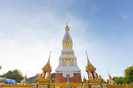 Wat Phra That Phanom Woramahawihan Famous old relics that have been with Nakhon Phanom for a long time and beautiful architecture.thailandの写真素材