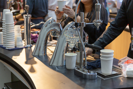 Modern coffee maker in coffee shop  Can make many types of coffee