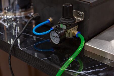 Modern coffee maker in coffee shop  Can make many types of coffeeの写真素材