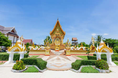 Nong Hun Ling Temple Built and decorated with elaborate decorations Causing Nong Hu Ling Temple, Mittraphap Subdistrict, Kae Dam District, Maha Sarakham Province, Thailandのeditorial素材
