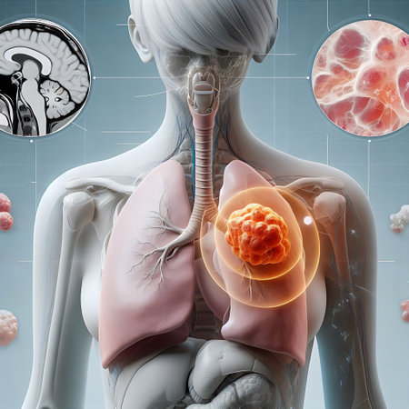 Lung cancer. 3D Illustration of Men Internal Organs, Liver Anatomyの素材