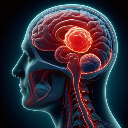 Human Brain Anatomy For Medical Concept. 3D Illustration.の素材