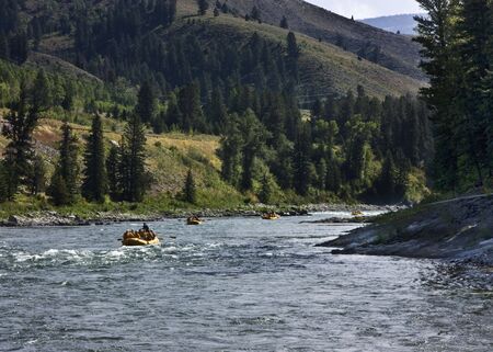white water rafting down Snake River near Alpine Wyoming