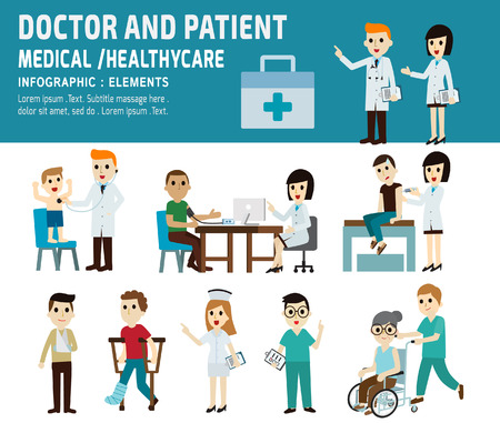 Doctor And Patient Healthcare Medical Concept Infographic Element