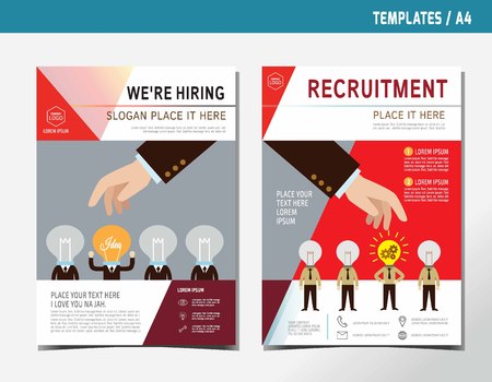 Hiring. Recruitment.	Hand pick to professional of businessman.flat vector recruiting illustration concept.for presentation web banner poster printed materials.のイラスト素材