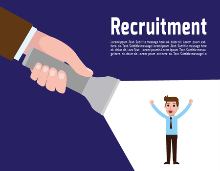 Human resources entrepreneur employer search resume staff.のイラスト素材
