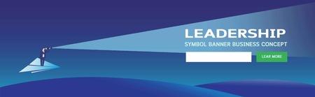 Banner leader business, opportunity, entrepreneurship, search, Business concept web page header marketingVector illustration cartoon background3d isometric flat design Eps10のイラスト素材