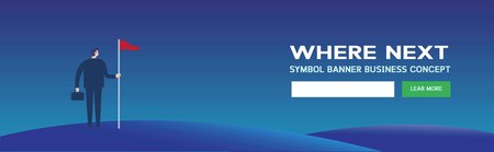 Banner vision leader. searching target business Symbol leadership, strategy, mission, objectives. Business concept.marketing header webpage 3d isometricVector illustration web background cartoonのイラスト素材