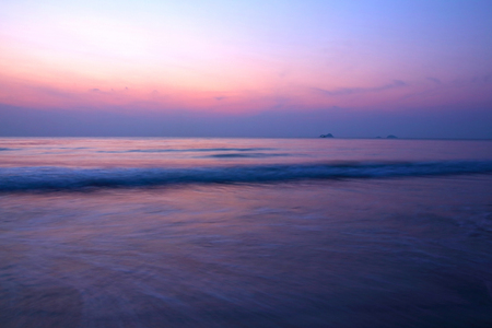 The light of the Sun in the morning on the beachの写真素材
