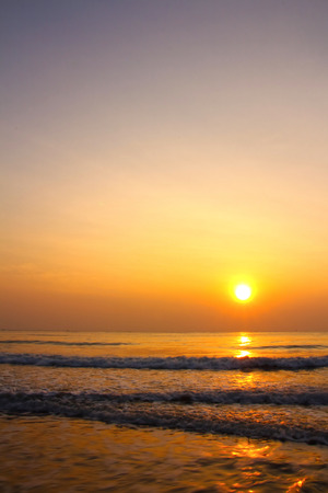 The light of the Sun in the morning on the beachの写真素材