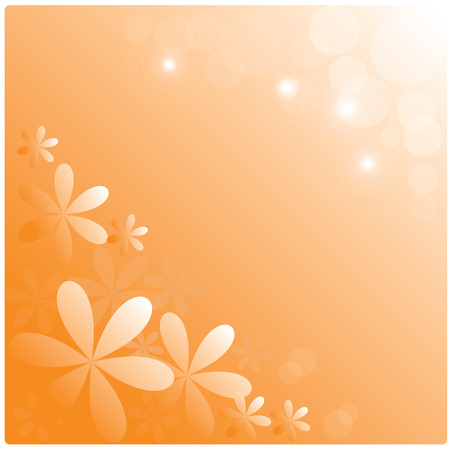 Iillustration abstract background ,orange flowers on orange backgroundのイラスト素材