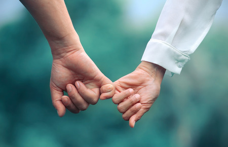 hand  to pinky swear vintage styleの写真素材