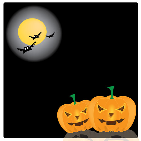Vector, illustration halloween smile pumpkin backgroundのイラスト素材