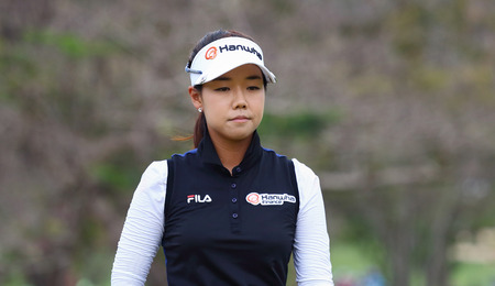 PATTAYA, THAILAND - March 2: Jenny Shin of US plays the shot during four of the 2015 LPGA Thailand at Siam Country Club in Chonburi, Thailand on March 2, 2015.のeditorial素材