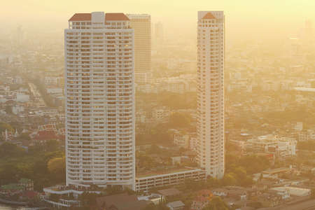 Bangkok skyline, Evening in Bangkok, Thailandのeditorial素材
